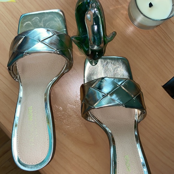 Gold Stiletto Mules - Picture 5 of 5